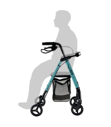 Rollator ZEN plegable con frenos por manetas – Ligero, ajustable y seguro para movilidad reducida. Mejor precio ortopedia moline