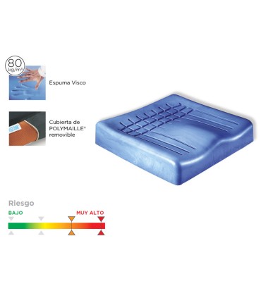 Cojín antiescara C10 fabricado en espuma viscoelástica-efecto memoria.