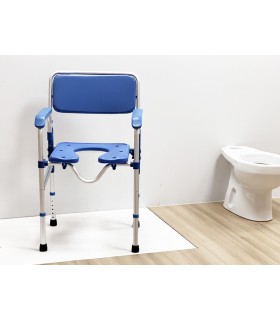 Silla con WC 3 en 1 – Inodoro Portátil, Elevador de WC y Silla de Ducha